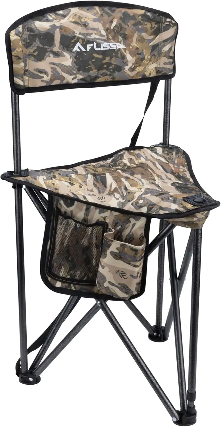 

Hunting Chair, Folding Tripod Stool, Portable Fishing Chair With Backrest, Outdoor Folding Camping Chair