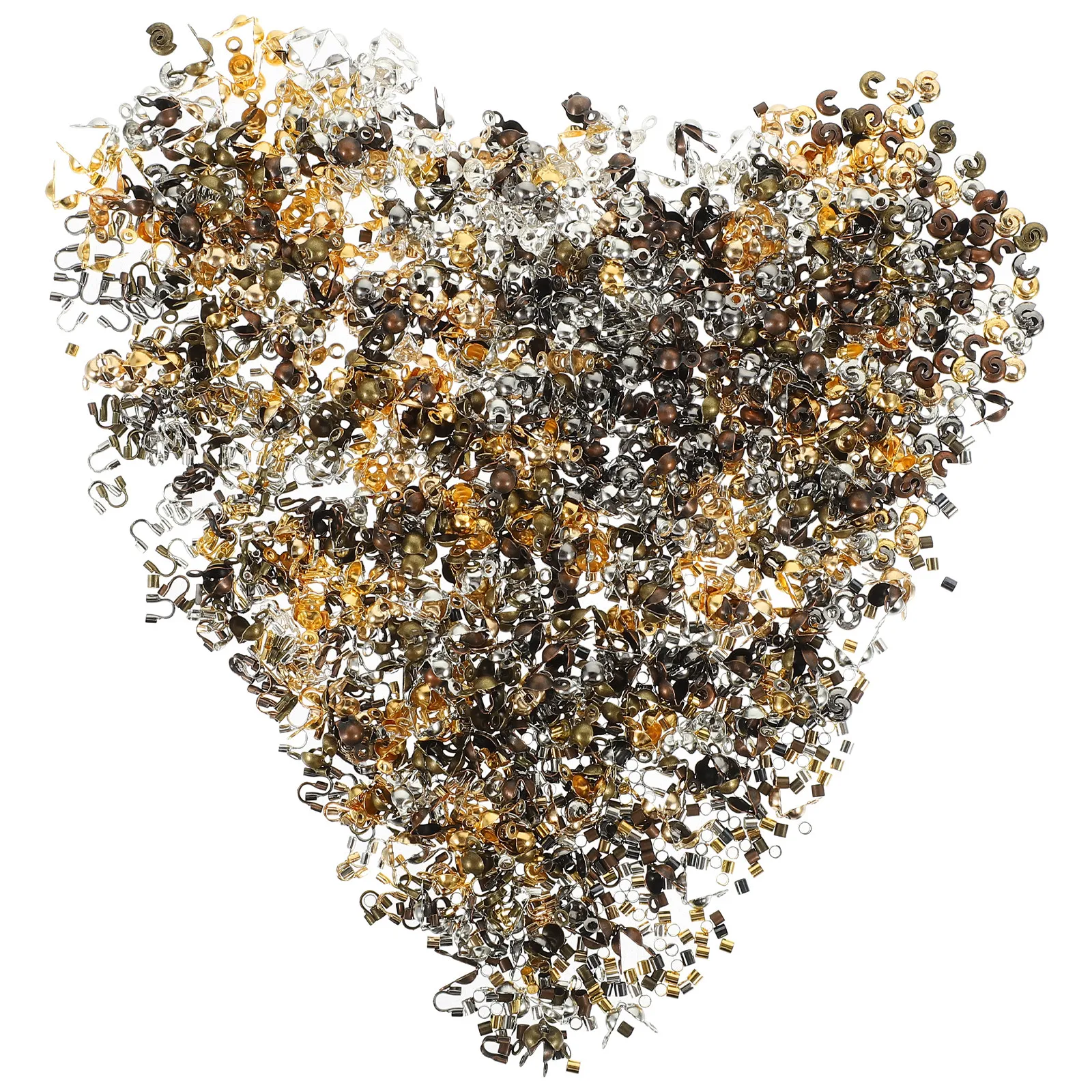 

Набор для изготовления украшений из 2100 шт. металлических обжимных бусин: высококачественные обжимные трубки для ожерелий, браслетов, серег, материалы для рукоделия DIY