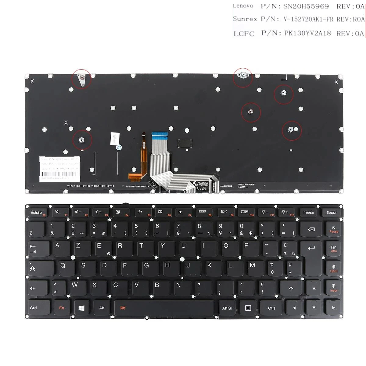 

French AZERTY New Laptop Keyboard for Lenovo Ideapad Yoga 4 Pro Yoga 900 900-13 Yoga 900-13ISK 900-13ISK2 Backlit FR Layout