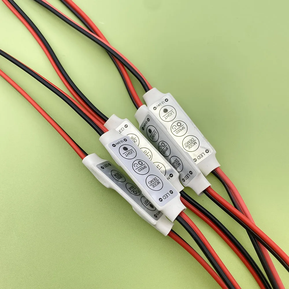 10/5Pcs Mini 12V LED Light Dimming 3 ปุ่มController Dimmer Driverและสวิทช์ 3528 5050 5630 ใหม่ล่าสุดควบคุมLed Strip Light