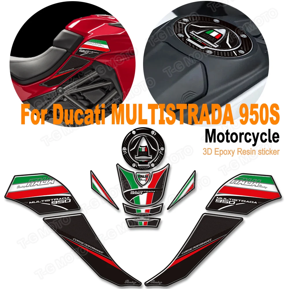 

For Ducati MULTISTRADA 950 S 950S Tank Pad Cover Protector Sticker Gas Fuel Oil Cap 950S Motorcycle Accesories