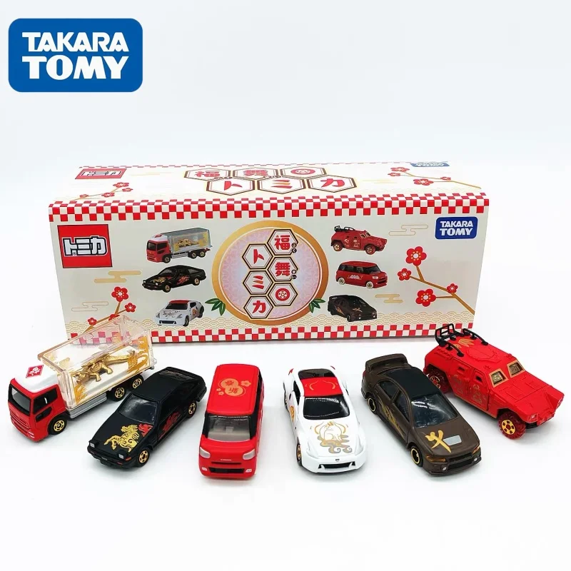 

Коллекционная модель автомобиля Takara Tomy из литого сплава, серия «Танец Фу» к Лунному Новому году 2026, набор-сюрприз, декоративное украшение для коллекционеров игрушек
