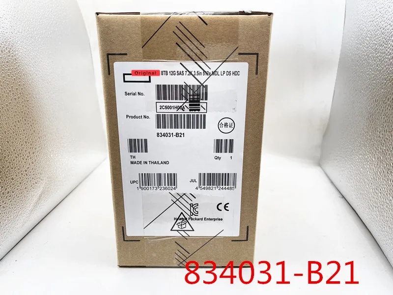 Brand new original  834031-B21 834132-001 8TB 12G SAS 7.2K 3.5in   1 year warranty shipped within 48 hours