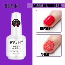 ROSALIND Magic Remover Gel Nail Polish Remover Within 2-3 MINS Peel off Varnishes Base Top Coat Without Soak off Water Gellak