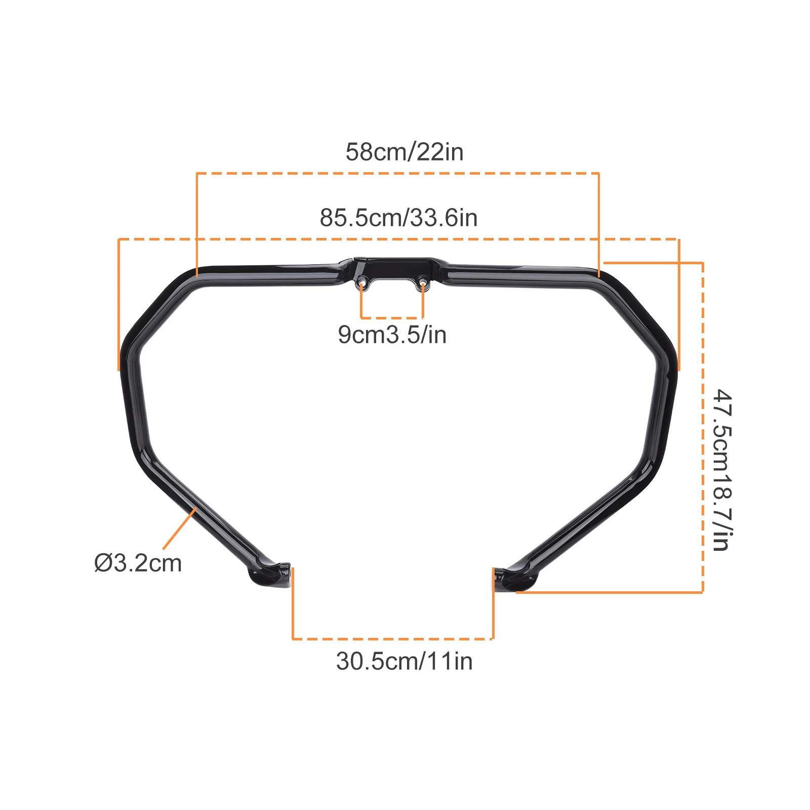 Motorcycle Black Engine Guard Highway Crash Bar for Indian Roadmaster Chieftain Springfield Chief Vintage Dark Horse Classic
