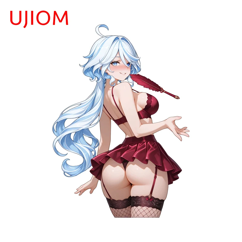 UJIOM Genshin Impact Furina Bikini Wall Sticker Eye-catching Home Vestibule Decor Decals Chic Waterproof Bedroom Decoration