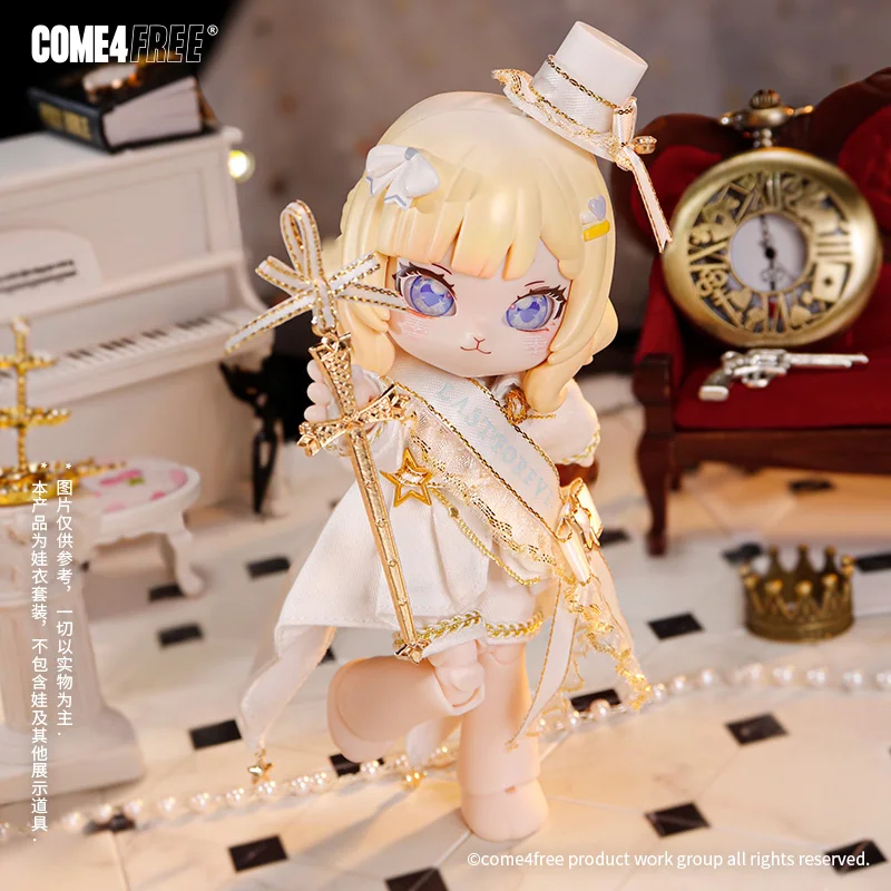 Only Clothes Suit For Ob11 Bjd Doll White Knight Baby Dress Set Kids Trendy Toy Surprise Gift For Girl Changing Clothes Souvenir