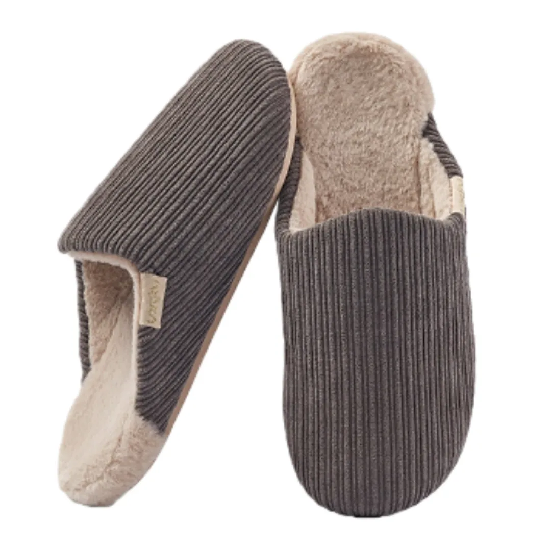 

Unsiex Home Slippers 2025 Autumn Winter Men's Corduroy Furry Slippers Warm Large Size 46 47 Non Slip Indoor Household Slippers