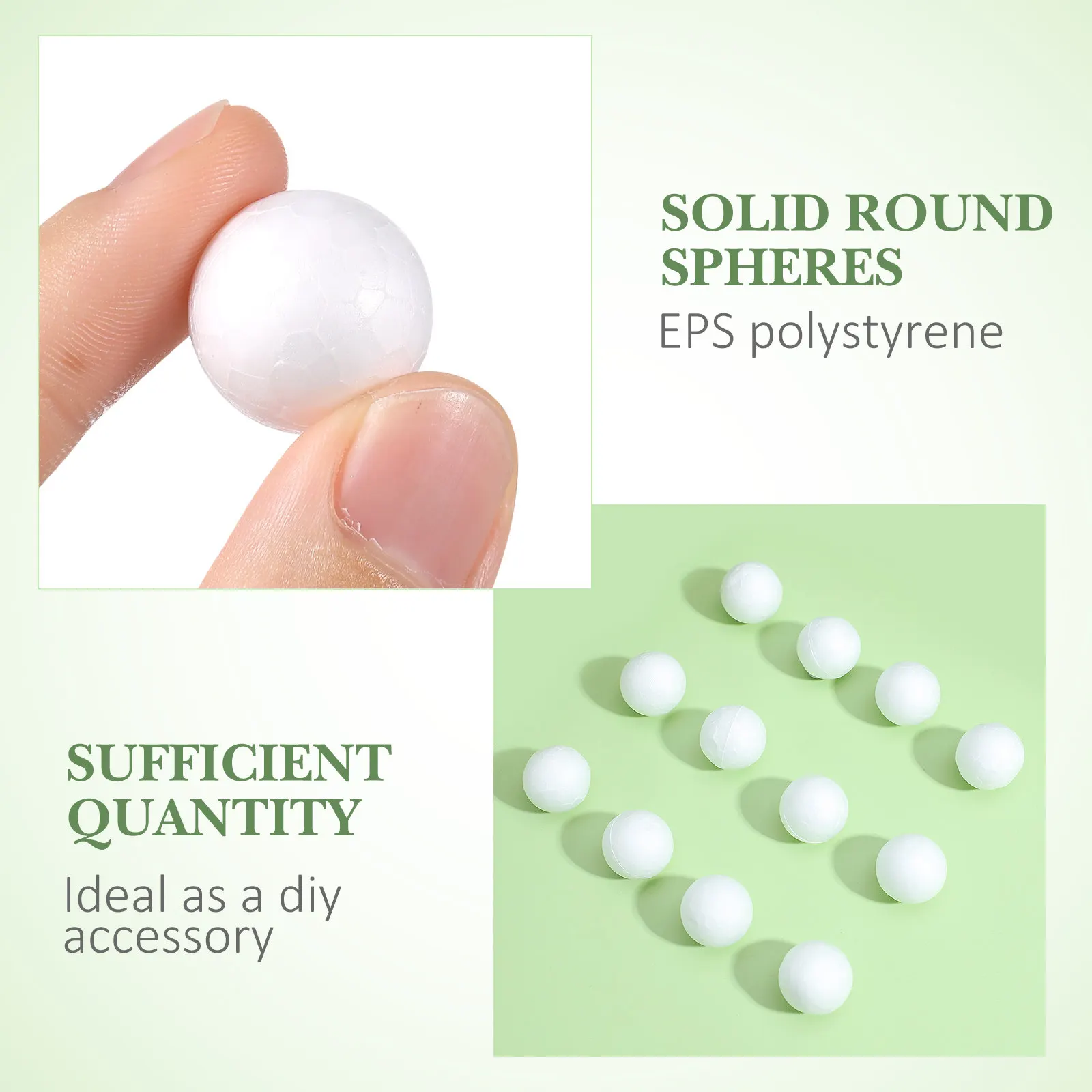 200Pcs Solid White Polystyrene Foam Balls 2Cm Craft Decoration Wedding Christmas DIY Ornaments Polystyrene Balls view 5