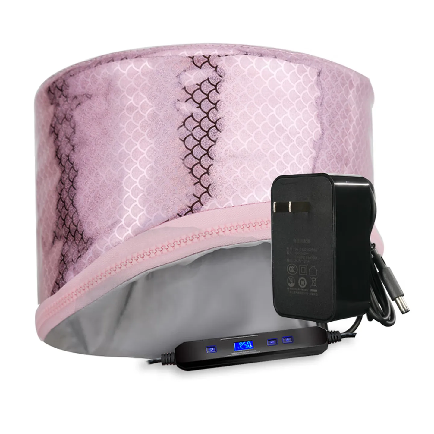 24V Electric Hair Heating Cap Glitter Color Thermal Treatment Hat for Hair Mask Dye Perm Oil Care Home Salon Use 헤어 열처리 캡