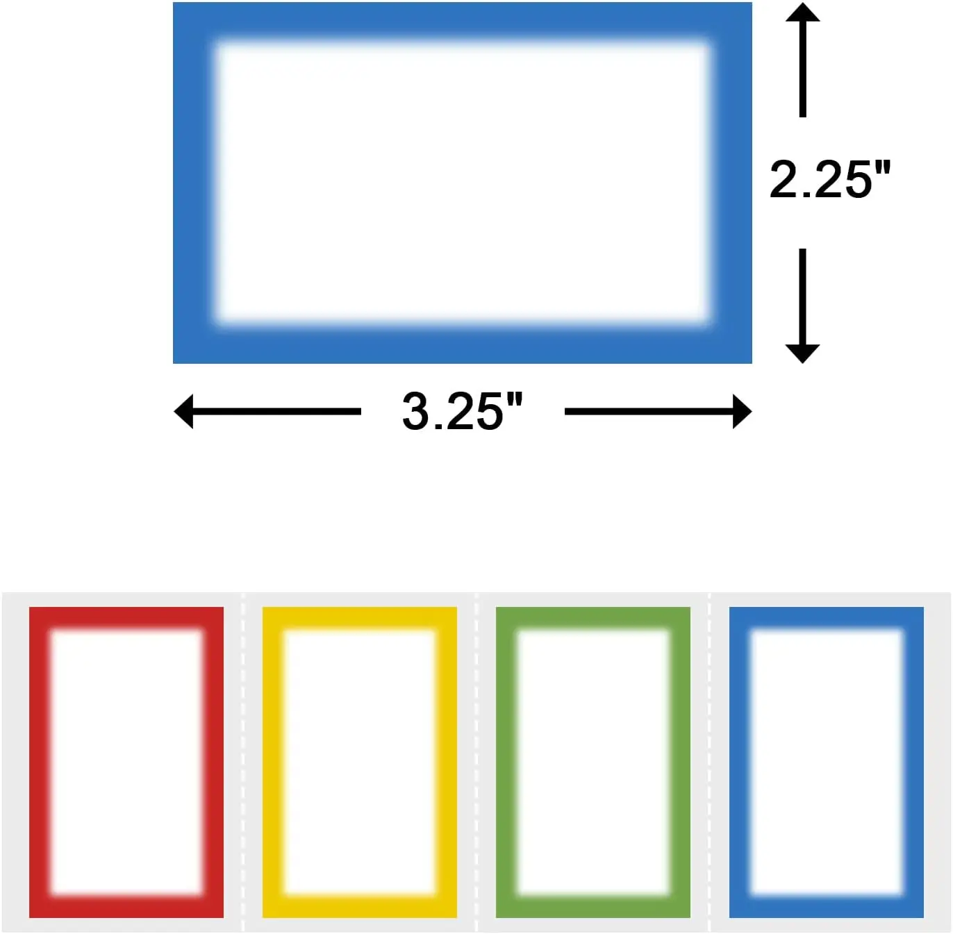 200 Colorful Name Tags, 3.5x2.25in, Labels for Office School Party