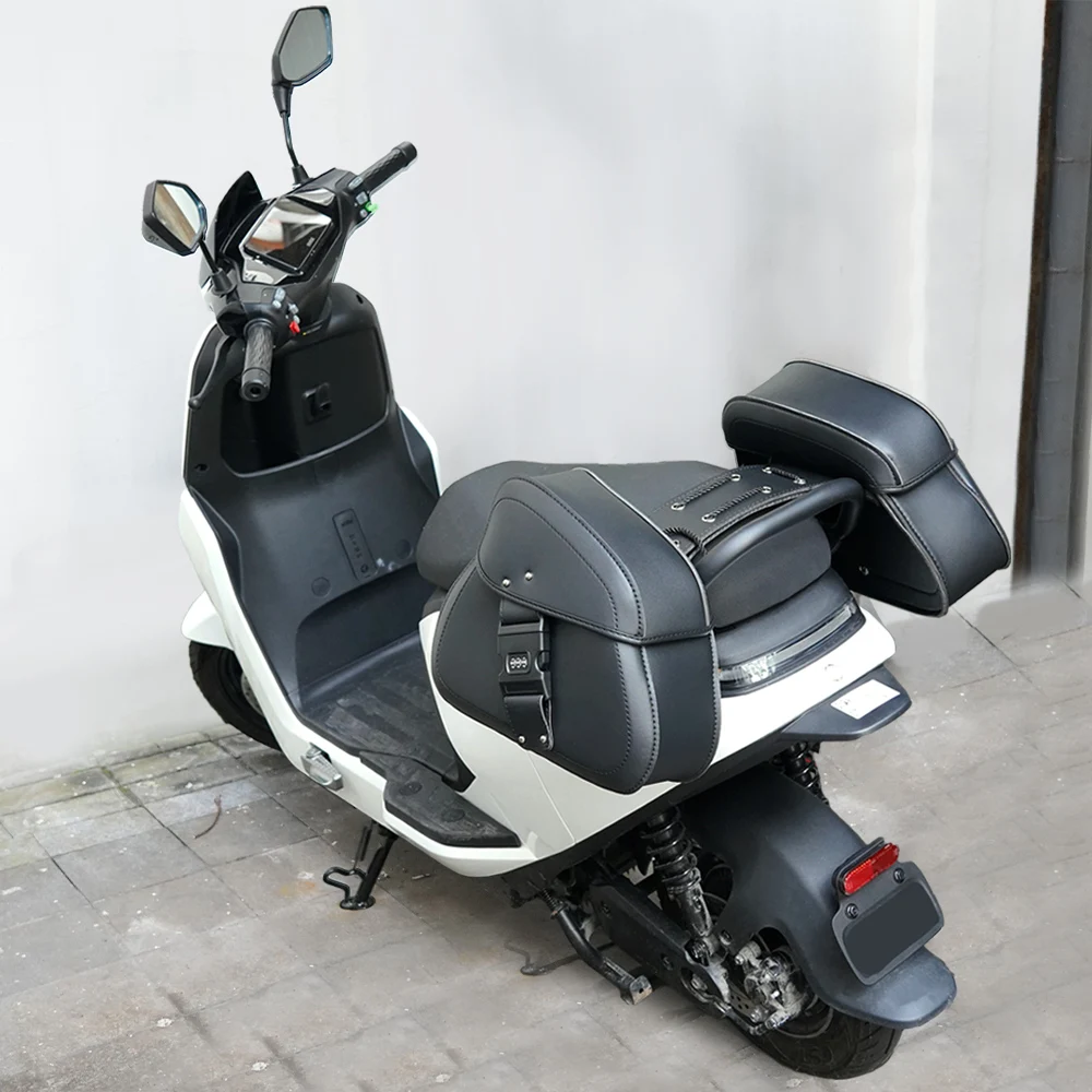 A Pair of 2 Black Motorcycle Hanging Bags, Suitable for Motorcycle Bags, Side Boxes, Side Bags, Tool Bags, Saddle Bags