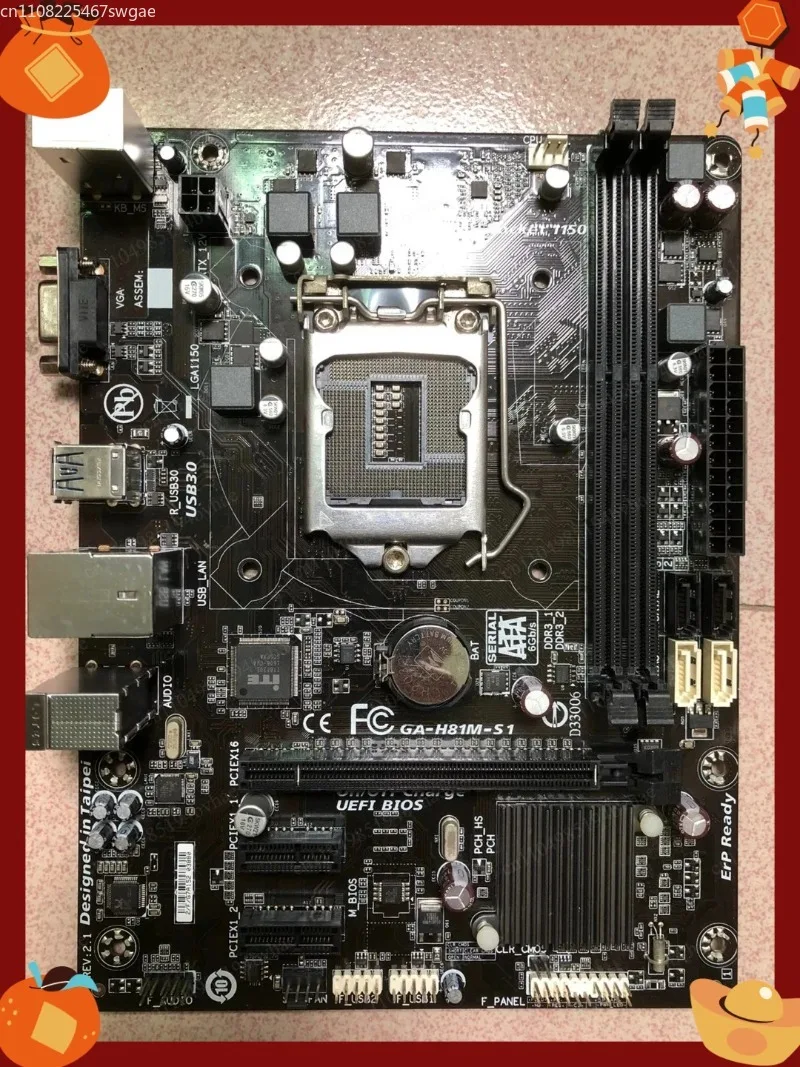 Motherboard Used GA-H81M-S1 Computer