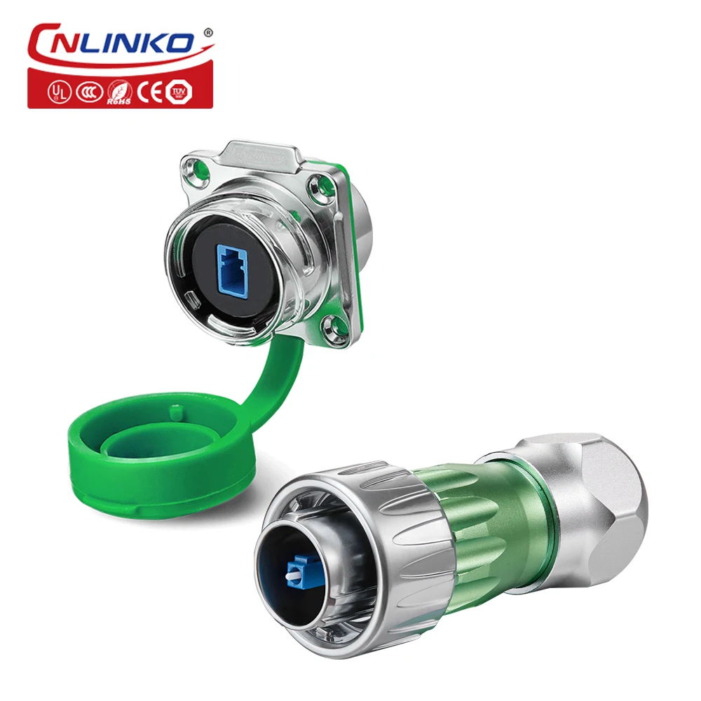 

CNLINKO Waterproof M24 Fiber Optic Fast Connector Optical Connection Flange Coupler Component Single Mode Fiber Optic Adapter