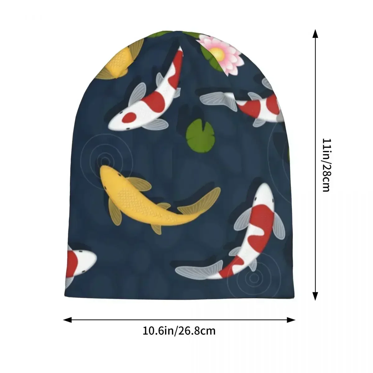 Japanese Koi Fish (2) Warm Knitted Cap Hip Hop Bonnet Hat Autumn Winter Outdoor Beanies Hats for Men Women Adult