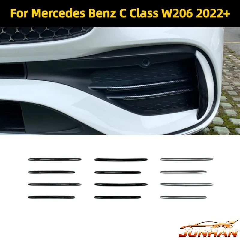 

Front Bumpers Side Fog Lamp Intake Grills Strips For Mercedes Benz C Class W206 2022+ Front Fog Light Frame Strips Trim Stickers