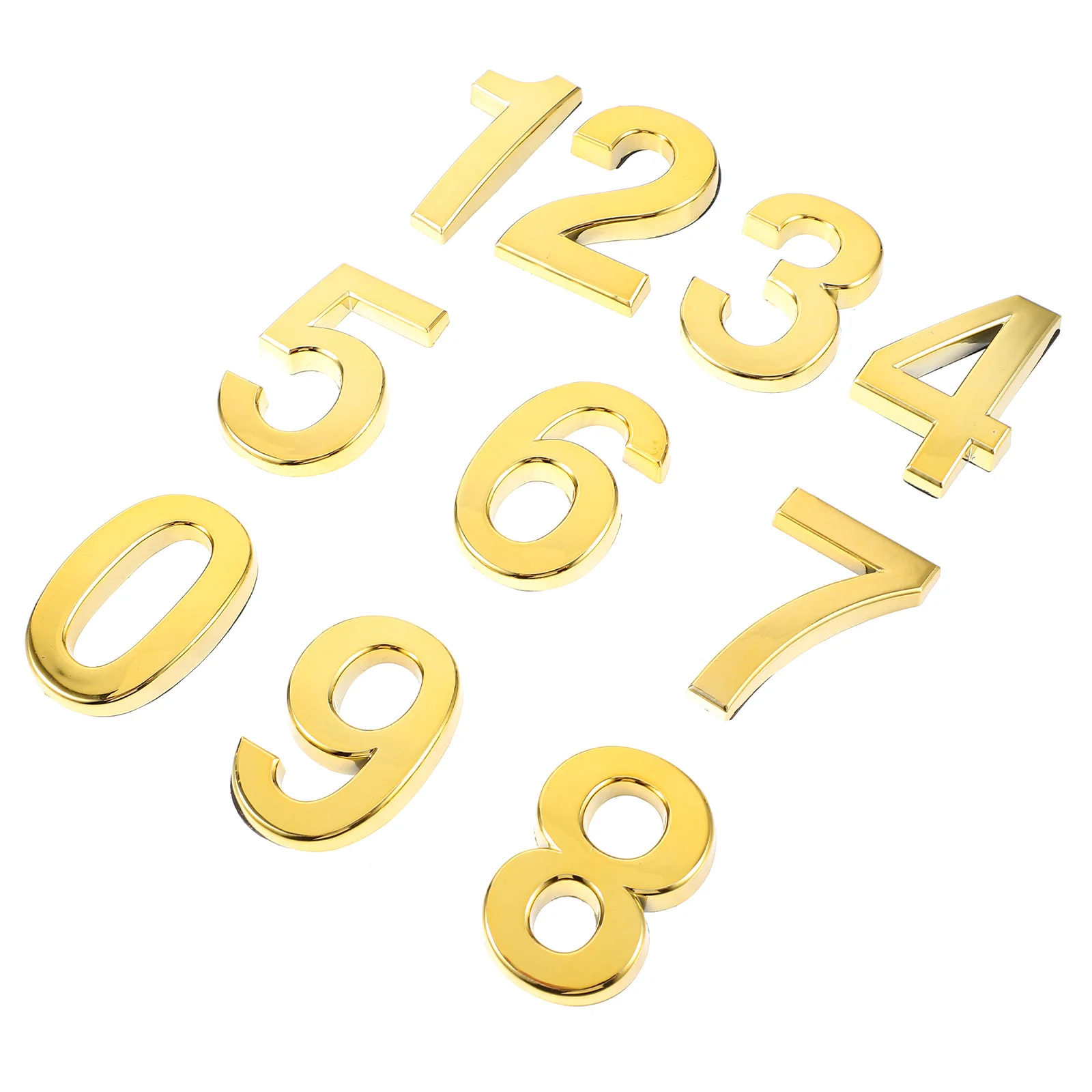 10pcs Modern Number Sign 3D Floating Acrylic For Outside Durable Stick On Address Numbers Mailbox Door Signs Door
