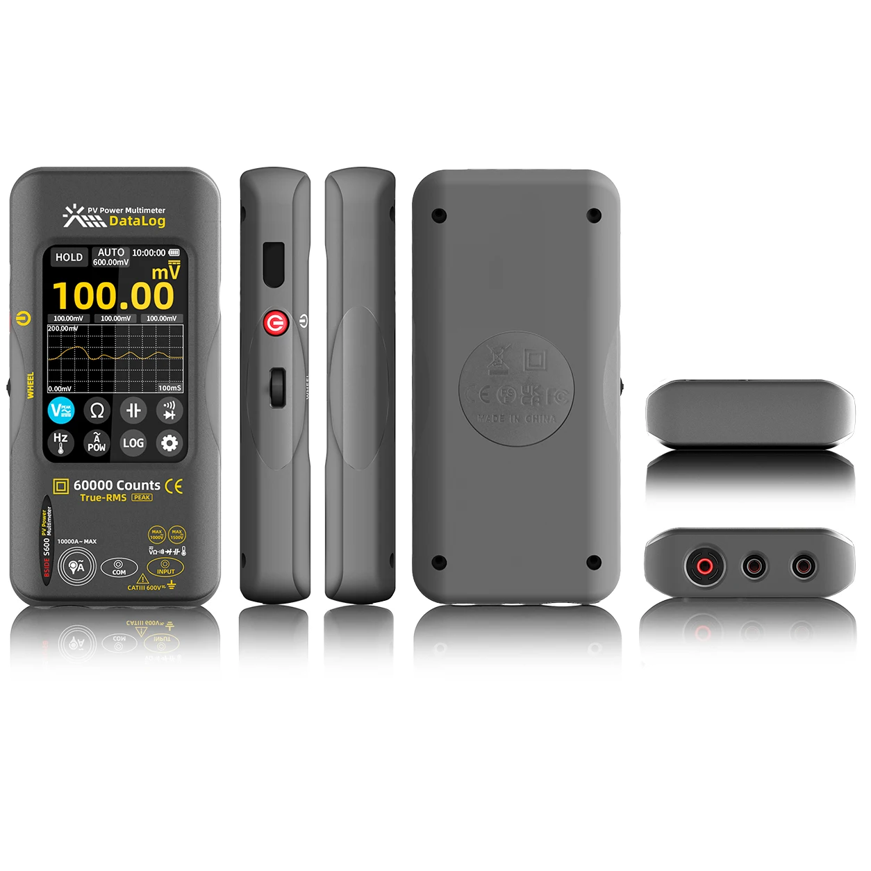 Data Logging,Lntelligent Graphical Multimeter, Power Testing, 6000-Digit Counter Display, 1500V DC Voltage Testing