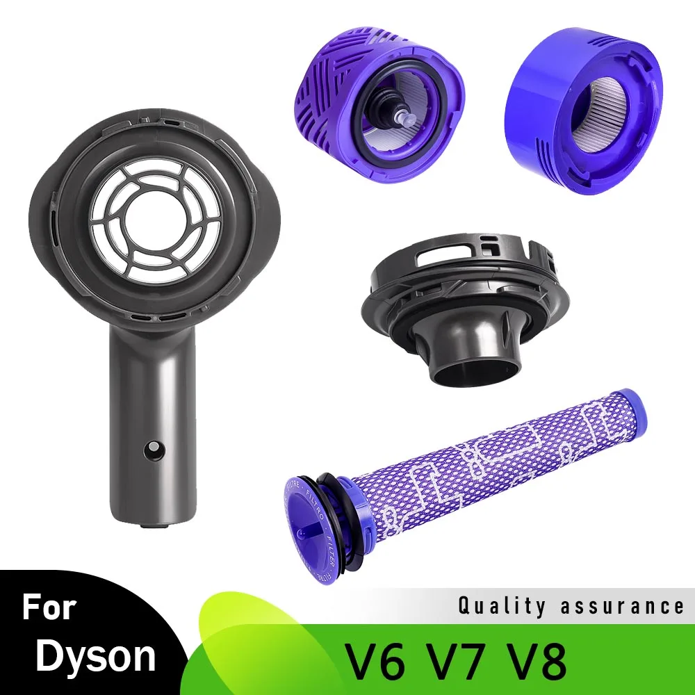 Fit For Dyson V6 V7 V8 Motor Rear Cover Pre Filter Post Filter HEPA Filter Kit High Efficiency Cordless Vacuum Durable Parts