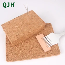 QJH 2 Piece Leather Craft Punching Pad Rubber Mute Board Cutting Hole Stamping Tool, Stamping Mallet Mat Protective DIY Craft