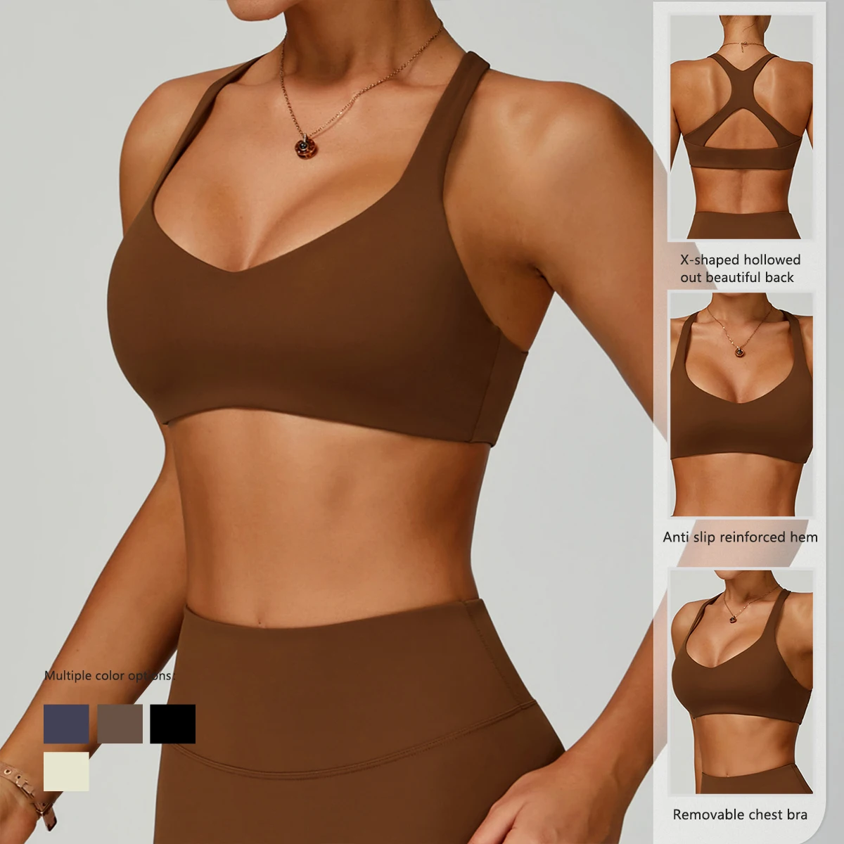 Ctenkevet Neue Umweltfreundliche Frau X-Förmigen Schöne zurück Sport Bh Weibliche Gym Push-Up Yoga Unterwäsche Top Deportivos Mujer gym