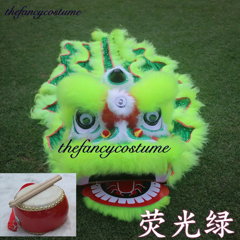 2-5 Ages Children Lion Dance Mascot Costume Red Drum Traditional Folk Culture Props Outfit Dress Party Carnival Festivall