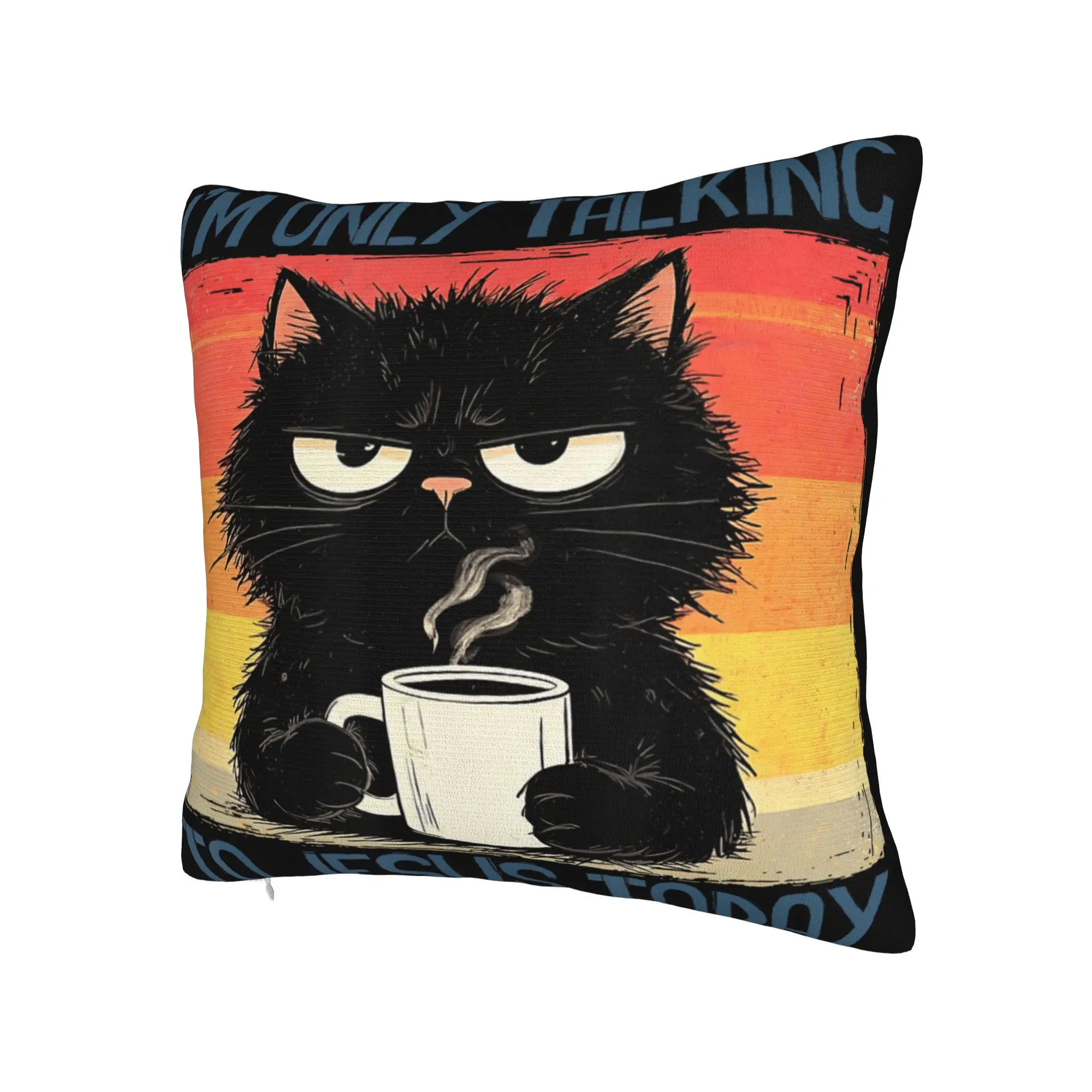 I'm Only Talking to Jesus Today  Pillow Covers Merch Printing Cushion Cover Decor  Throw Pillow Case Cover Home Multi-Size