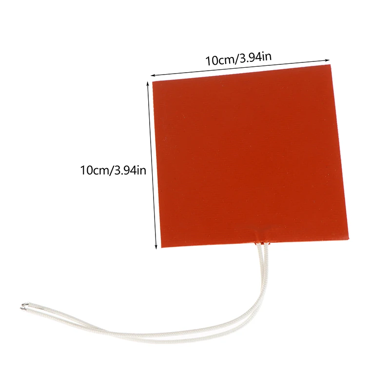 

NEW 40W 12V Silicone Heating Pad Square Rubber Heat Mat Heated Bed Plate Flexible Waterproof 3D Printer