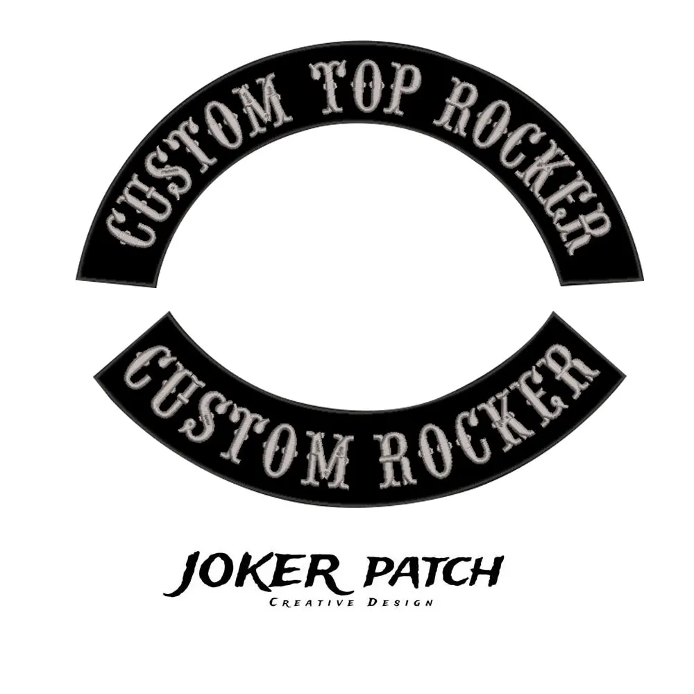 Custom rocker Embroidered Patch Personalized punk biker for jacket and clothes， Any size, color, font