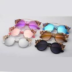 Luxury Sunglasses High Quality Brand Designer rhinestone Vintage Women Sun Glasses Cat Eye Fashion Party UV protection