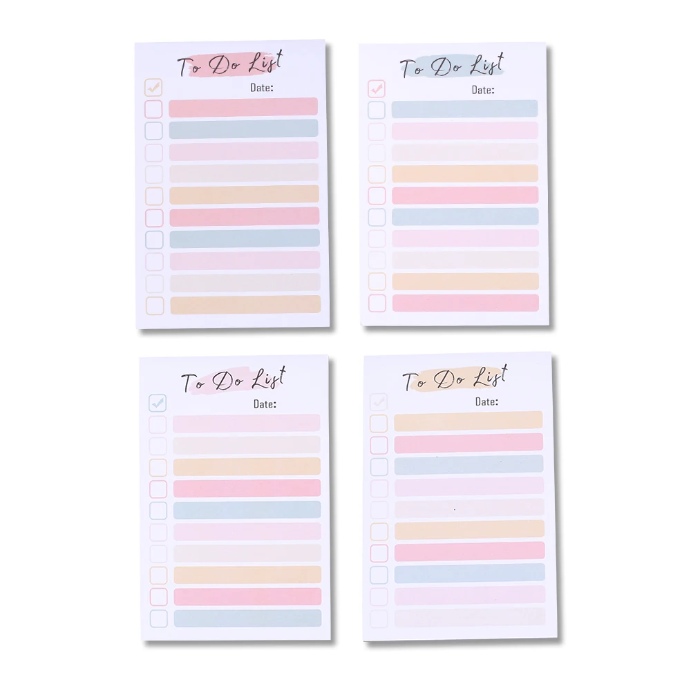 Japanese Rainbow Color Meme Pad Sticky Notes Post Notepad Shopping Check To Do List Planner Agenda Aesthetic Stationery Notebook