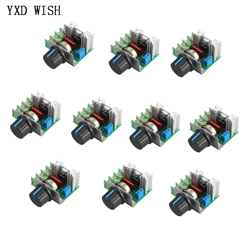 Regulador de Tensão SCR, Dimmer Dimmer, Controlador de Velocidade do Motor, Termostato, Módulo Volt Eletrônico, AC 220V, 2000W, 25A, 10Pcs