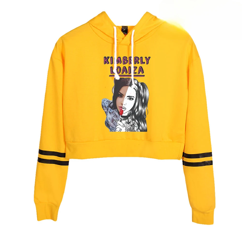 

Kimberly Loaiza Merch Crop Top for Teen Girls Streetwear Hip Hop Harajuku Cropped Sweatshirt Pullover Tops Casual Sportswear