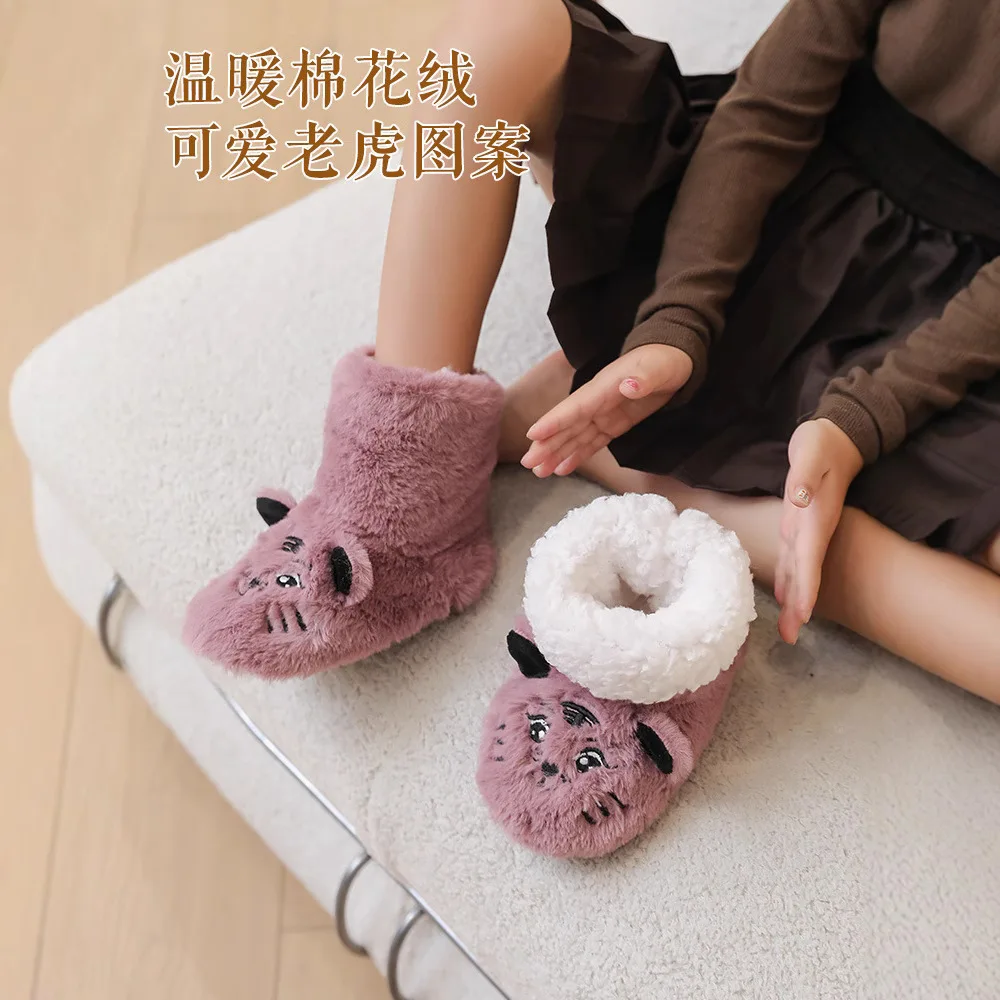 Winter Children Floor Socks Baby Indoor Walking Socks Plush Thickened Baby Anti Slip Shoes Boys Girls Warm Kids Leg Warmers
