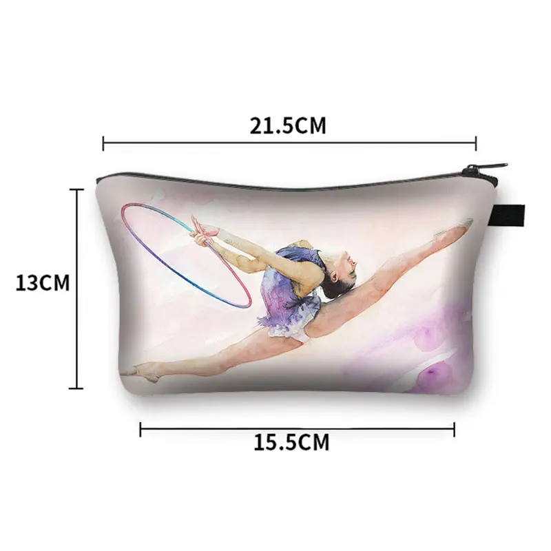 Ballet Art Meisje Fashion Print Cosmetische Case Schattige Make-Up Tassen Organizer Box Vrouwen Lippenstift Schoonheidstas Toiletartikelen