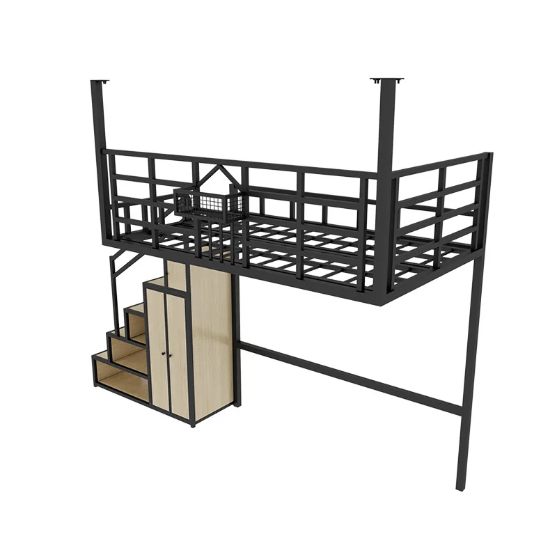 

Space Wrought Iron Elevated Bed Loft Bed Hammock Multifunctional Apartment Dormitory Sheet Upper Hanging