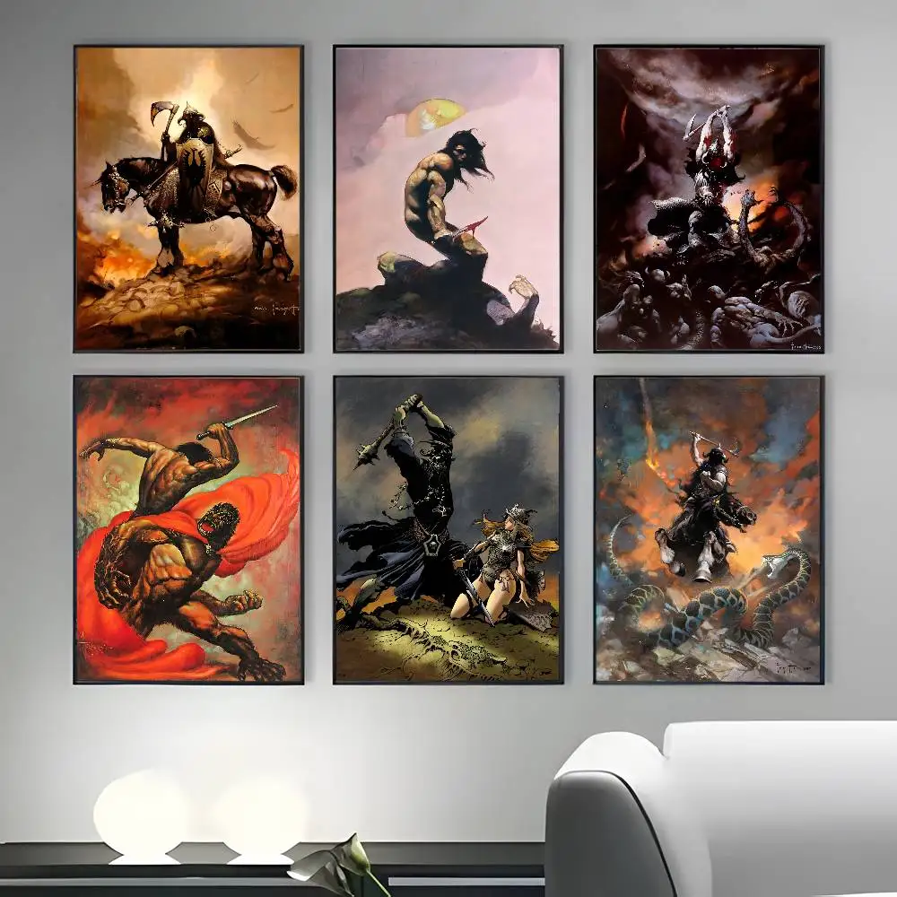 1 قطعة كول فرانك فرازيتا ملصق فني لزجة جدار الفن الطباعة مقاوم للماء غرفة المعيشة المنزلي غرفة نوم بار ديكور جمالي #3