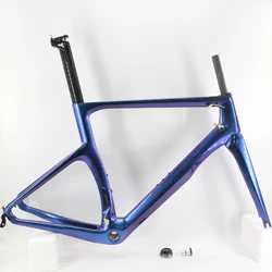 Newest NK1K Chameleon 700C Racing Road Bike 3K Full Carbon Fibre Bicycle Frame Fork+Seatpost+Clamp+Headsets Parts V brake