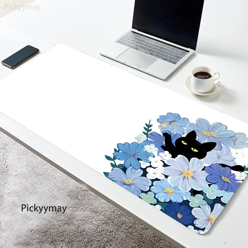 Mèo Paw Cỡ Lớn Màu Hồng Miếng Lót Chuột Kawaii Anime Mousepad Game Thủ Văn Phòng Bàn Phím Cao Su Mause Bàn Thảm Bàn Mausepad Thảm Không chống Trượt