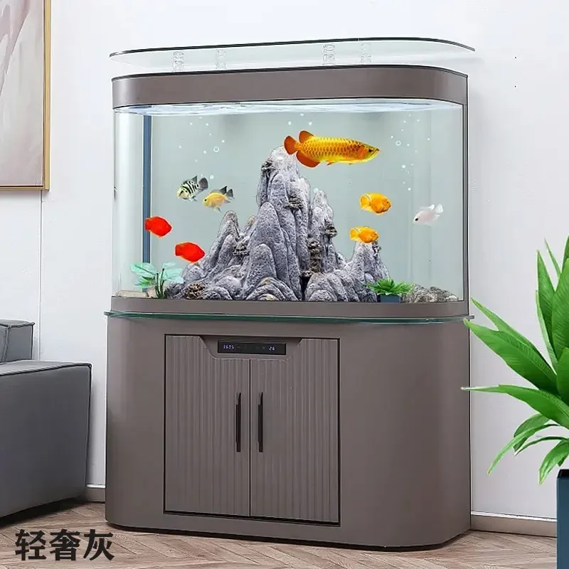 Living room, large bottom filter, floor-to-ceiling self-circulation ecological aquarium, no water change