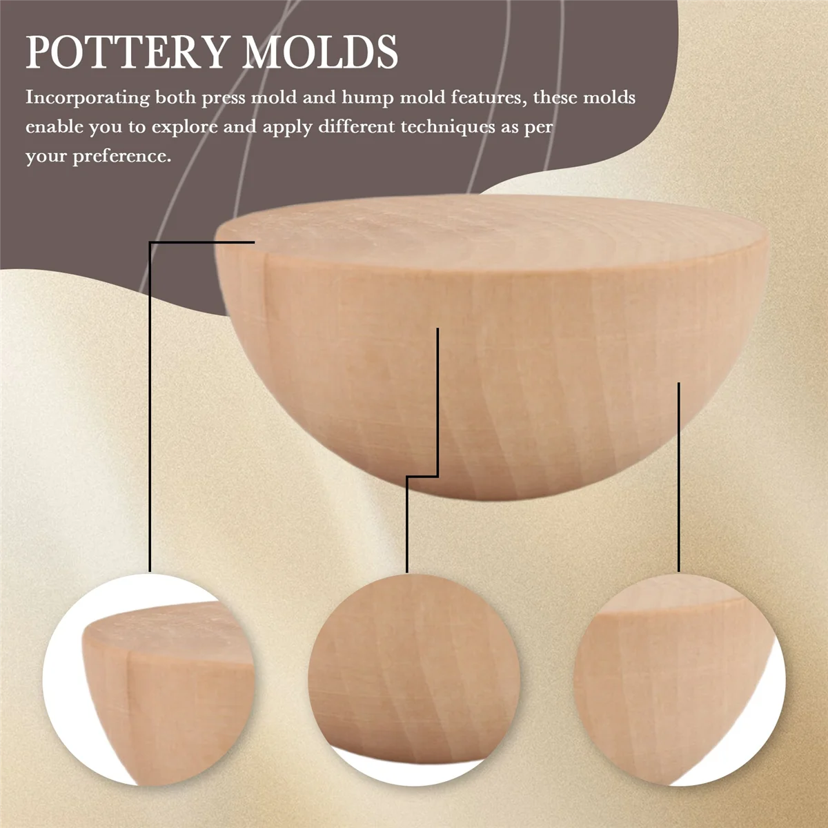 X11AA أدوات الفخار نصف كروية/شبه دائرية النمذجة قالب لتقوم بها بنفسك وعاء سيراميك مستدير/سلة أدوات التدريس قطر 7 سنتيمتر