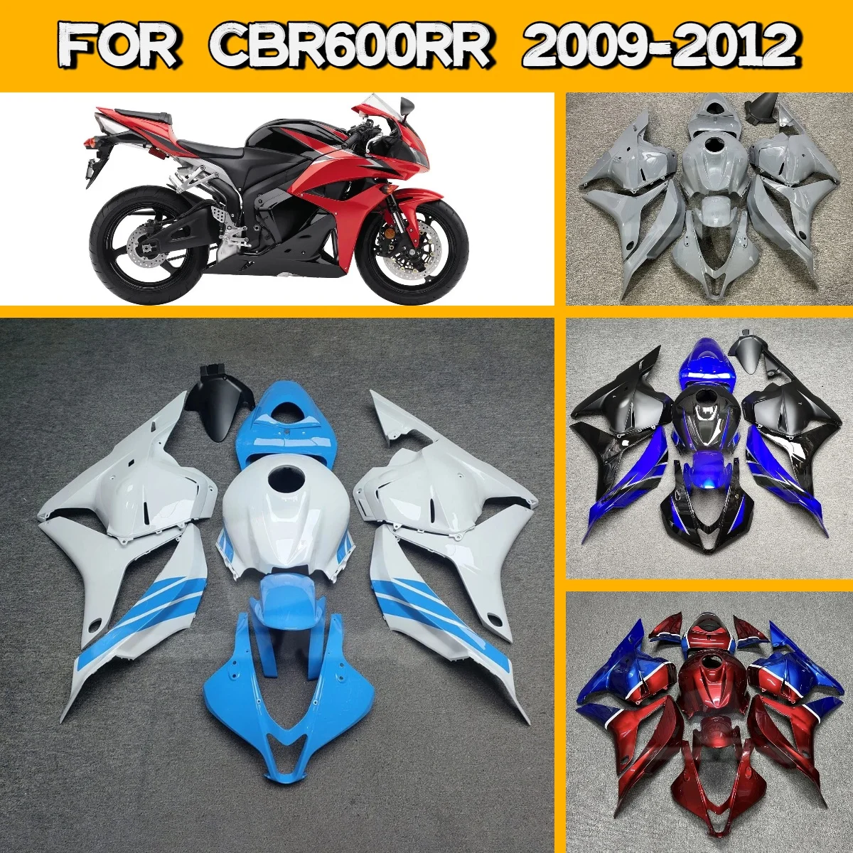 

Комплект обтекателей Prime Fairings для Honda CBR600RR 2009-2012, полностью окрашенный, из АБС-пластика, литье под давлением