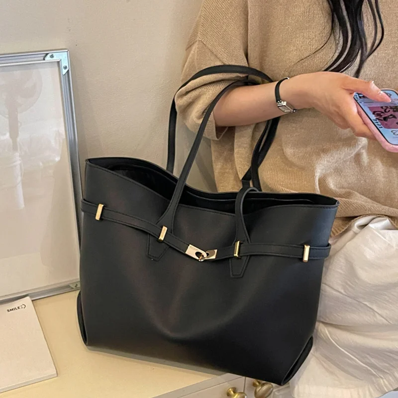 Urbaner Minimalistischer Stil Große Kapazität Damen-Handtasche Unterarm-Schultertasche Pendler-Handtasche Modische Reise-Unterarmtasche – Detail 14
