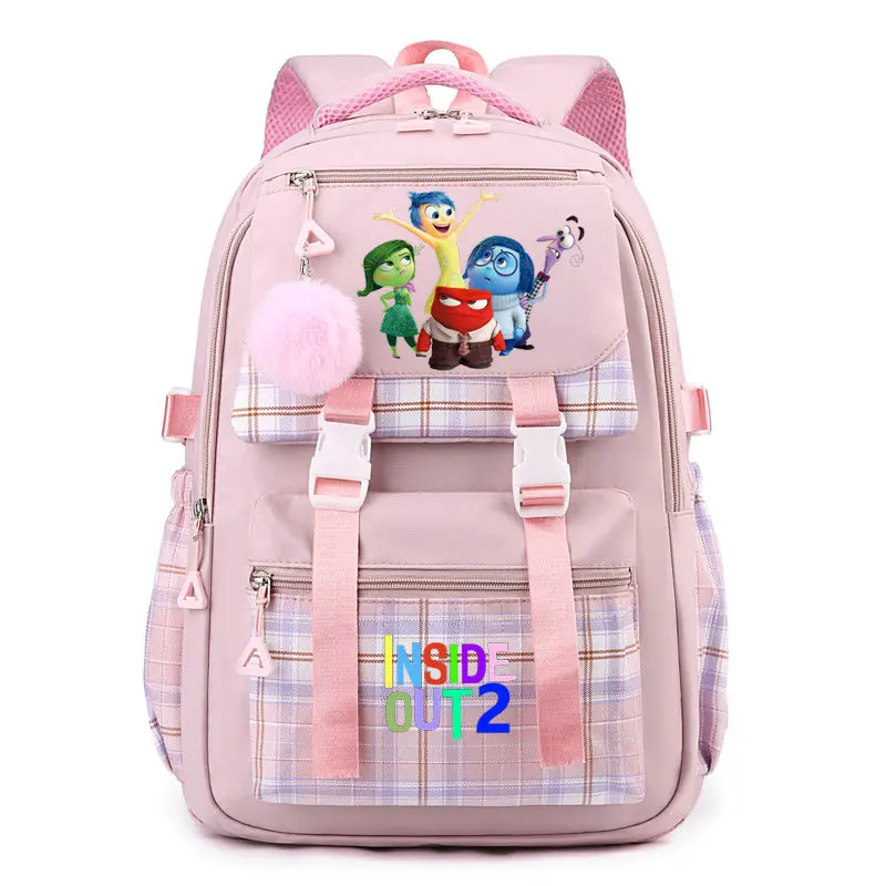 Mochila dos desenhos animados fofa para adolescentes, mochila impermeável, mochila escolar para estudantes masculinos e femininos, de dentro para fora, moda