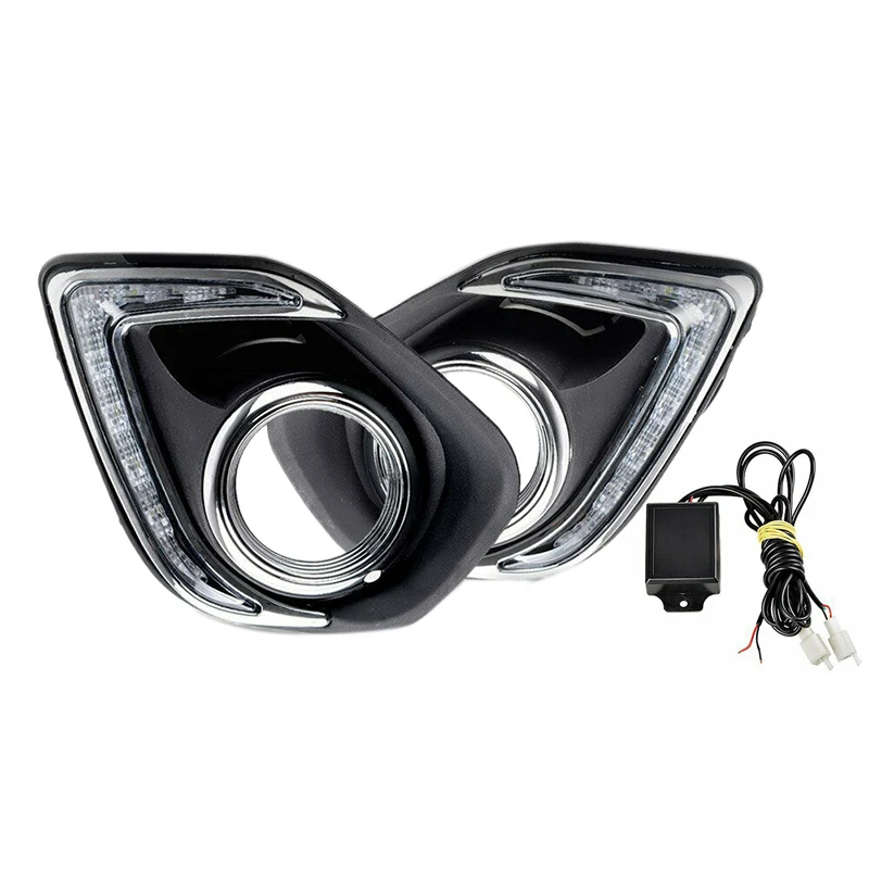 

Car LED DRL Daytime Running Lights Daylight Waterproof Fog head light lamp for Mitsubishi ASX 2013 2014