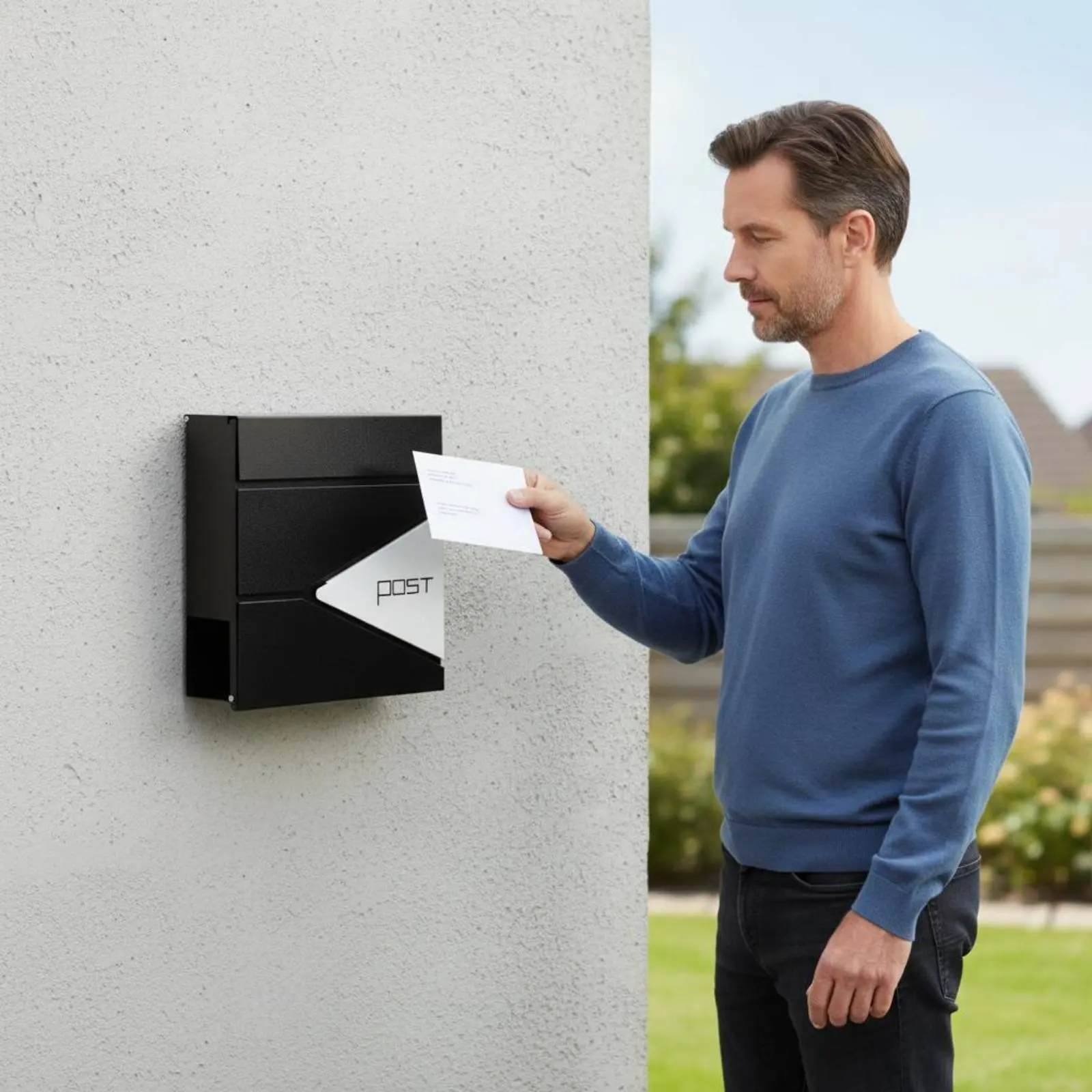 

Letter Box Sturdy Post Box Entrance Mailbox Rust-Resistant Outdoor Mailbox Rainproof