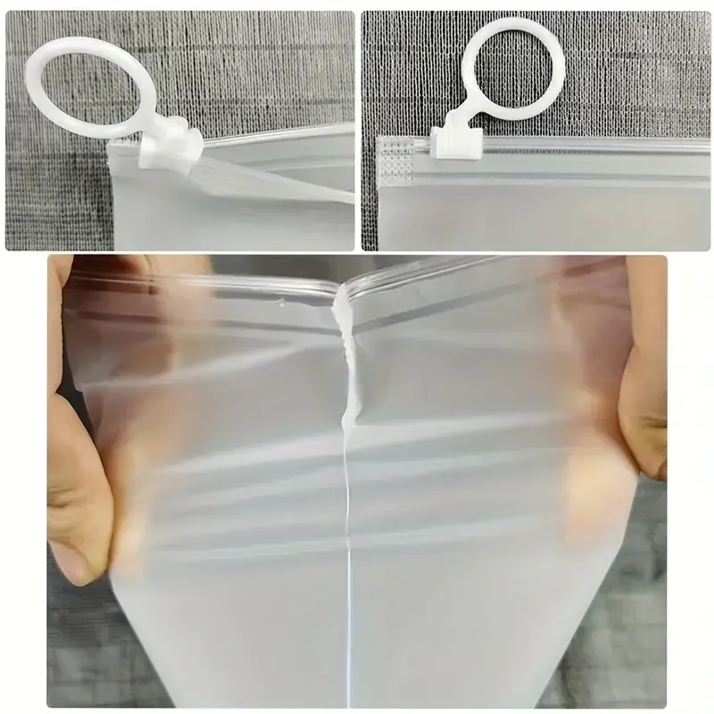 10/20/30PCS Frosted Zipper Bag With Pull Ring Plastic Frosted Travel Underwear Swimwear Cosmetics Storage Packaging Resealed