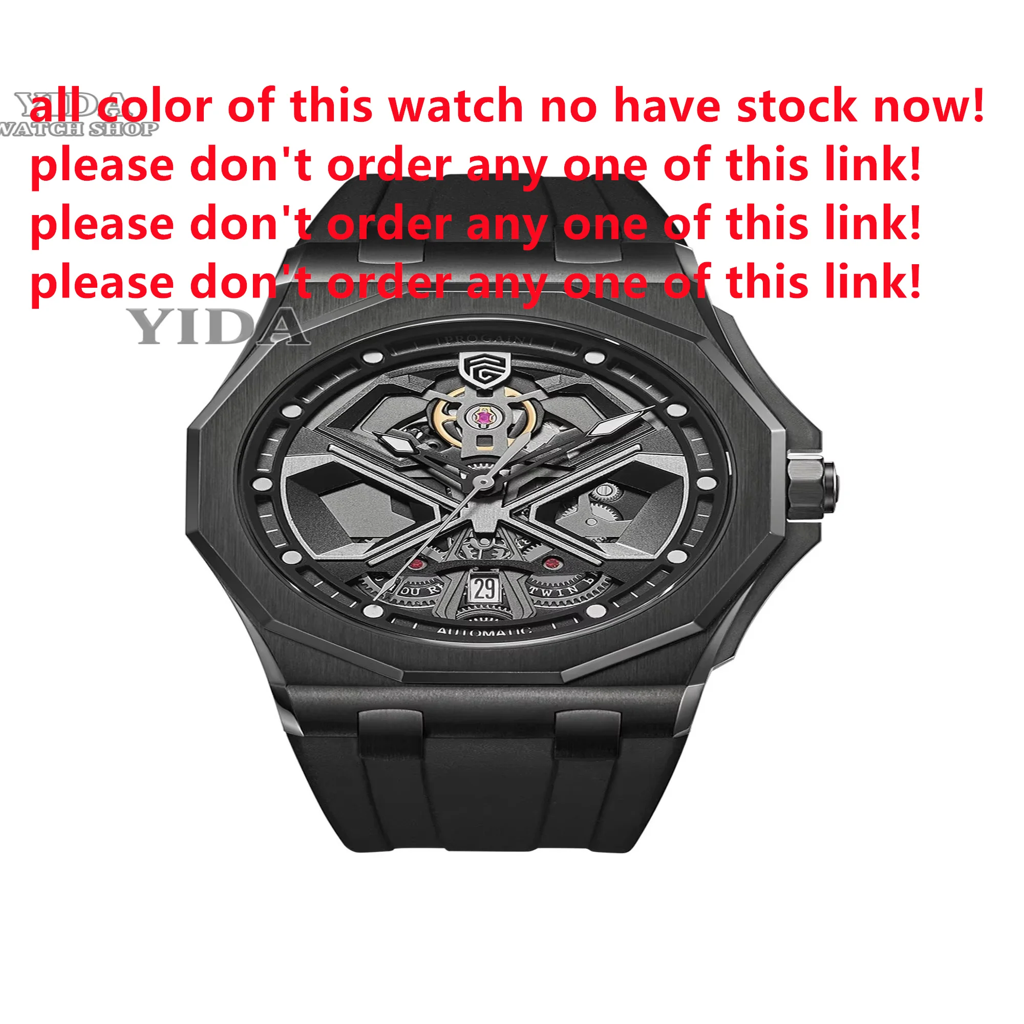 

High Quality Men's Watch Rubber Strap NH35 Automatic Movement Watch 10ATM Waterproof Sapphire Glass Hollow Out Watches