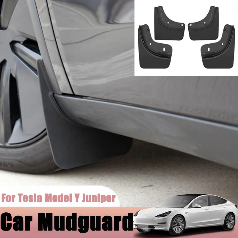 

Tpv автомобильные брызговики для колес, брызговики, защита передних и задних крыльев, автоаксессуары для Tesla Model Y Juniper 2025