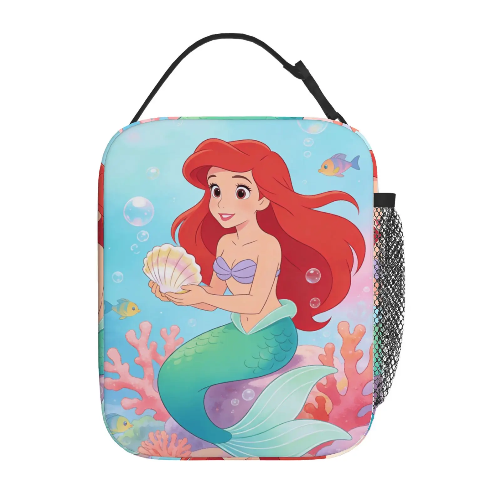 

1 шт. Милая сумка для обеда в стиле Русалочки Ариэль, подходит для повседневного использования, сумка для обеда на каждый день, подарок.